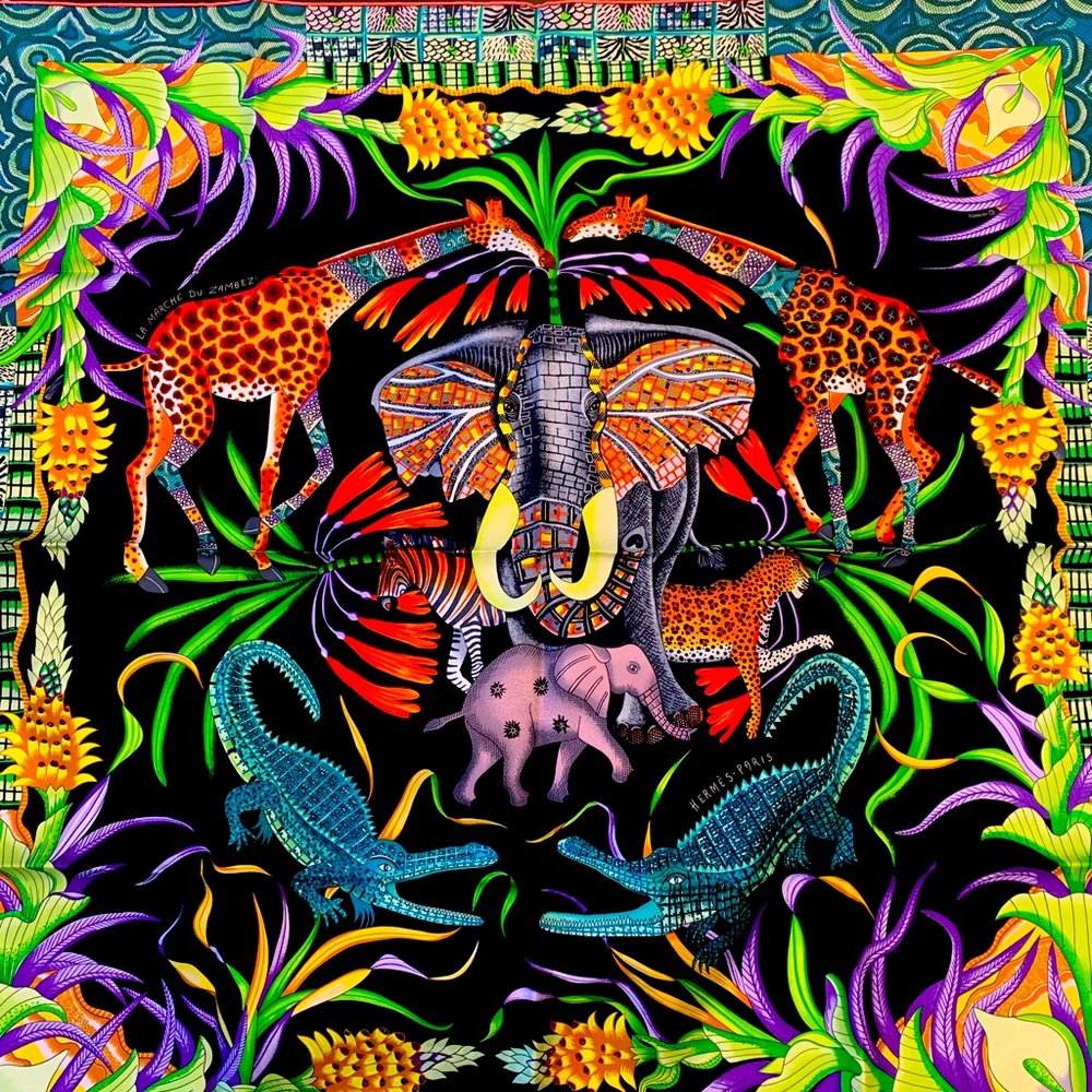 Hermes silk scarf - La Marche du Zambeze Scarf 90